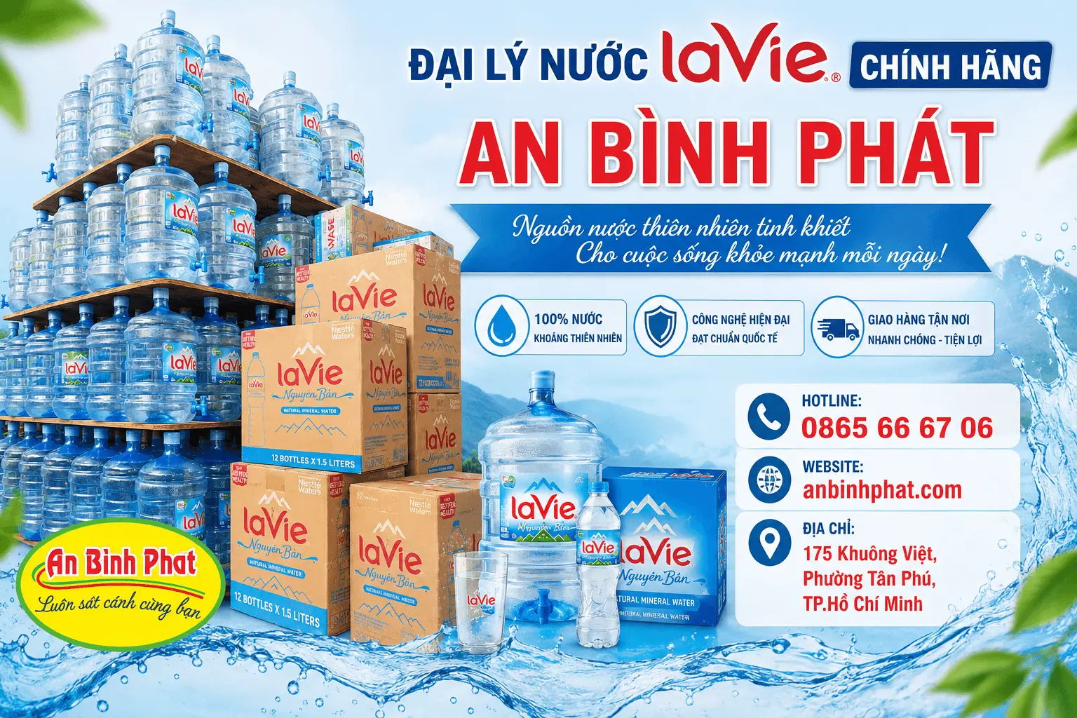 Đại lý nước LaVie chính hãng tại TPHCM - An Bình Phát
