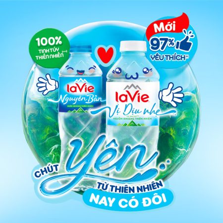 Nước suối LaVie 500ml vị dịu nhẹ