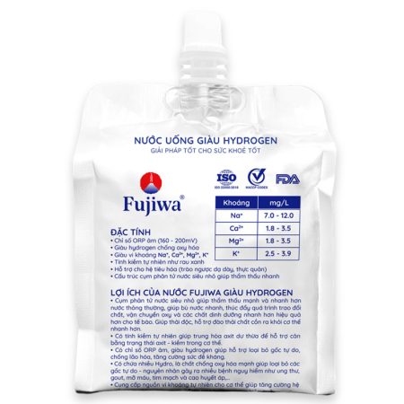 Nước Ion Kiềm Cao Cấp Fujiwa Giàu Hydrogen Dạng Túi Bạc