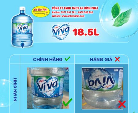 Cách phân biệt bình nước Viva chính hãng của LaVie